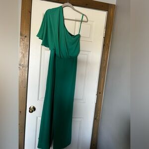 BCBGMaxAzria One-Shoulder Green Dress